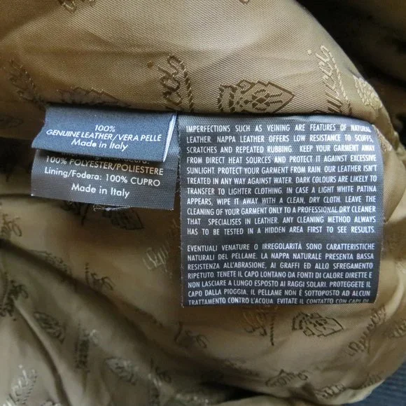 Gucci Leather Women's Biker Bomber Military Jacket Size EU 40